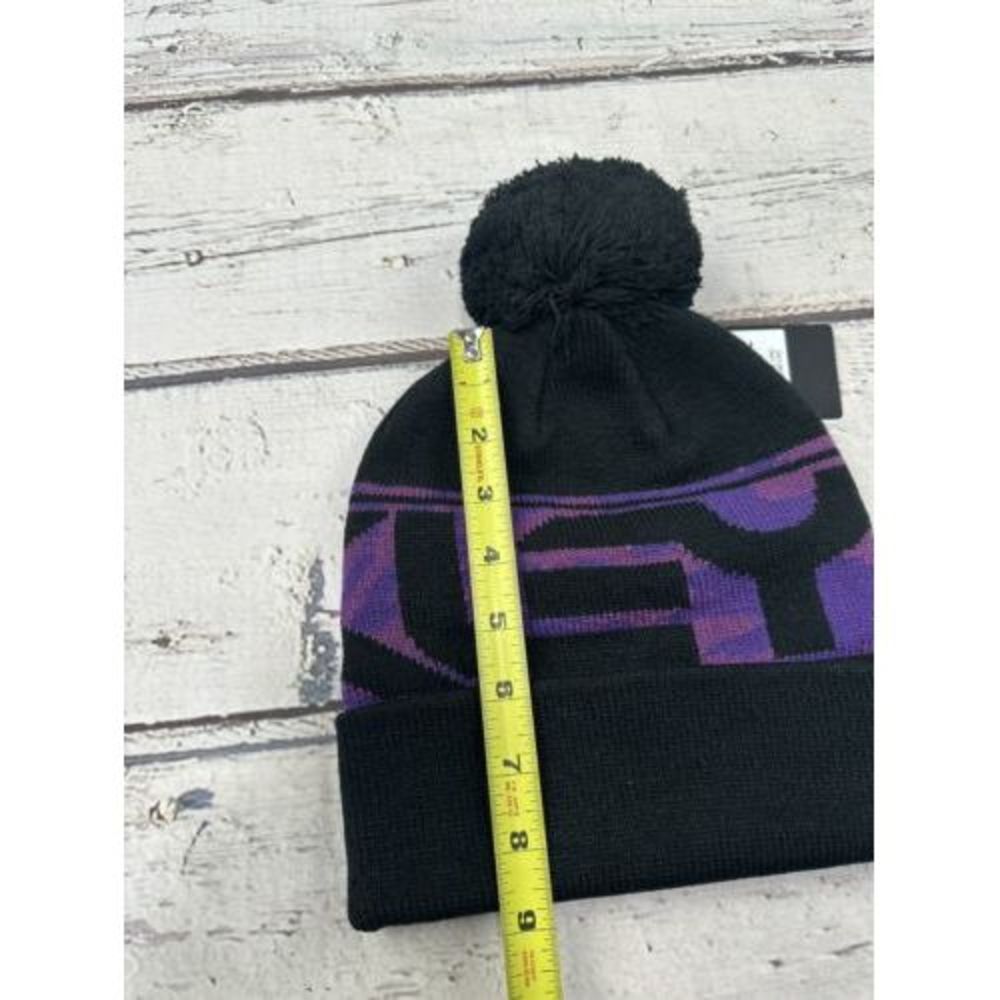 New Oakley Factory Cuff Adult Blackout Beanie Purple Oakley Decal Winter Ski Hat - Picture 5 of 7